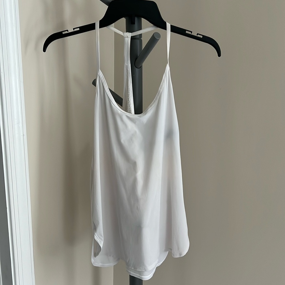 Lululemon Delicate White Day yoga tank top
